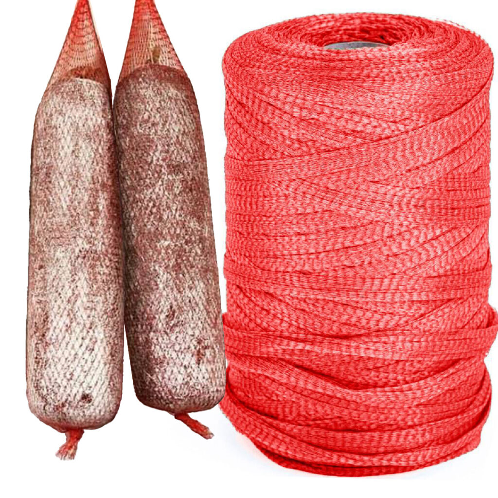 Meat industry netting, maturing of sausages